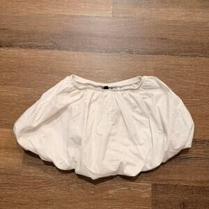 See you monday white bubble skirt